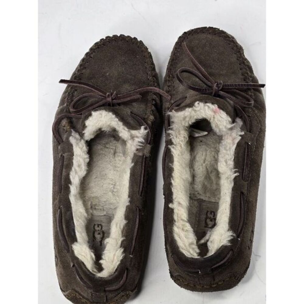 AUTHENTIC Women's UGG Dakota Moccasin Slippers 1107949‎ - SIZE 7 - Brown Lounge